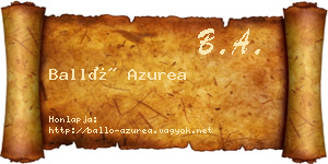 Balló Azurea névjegykártya